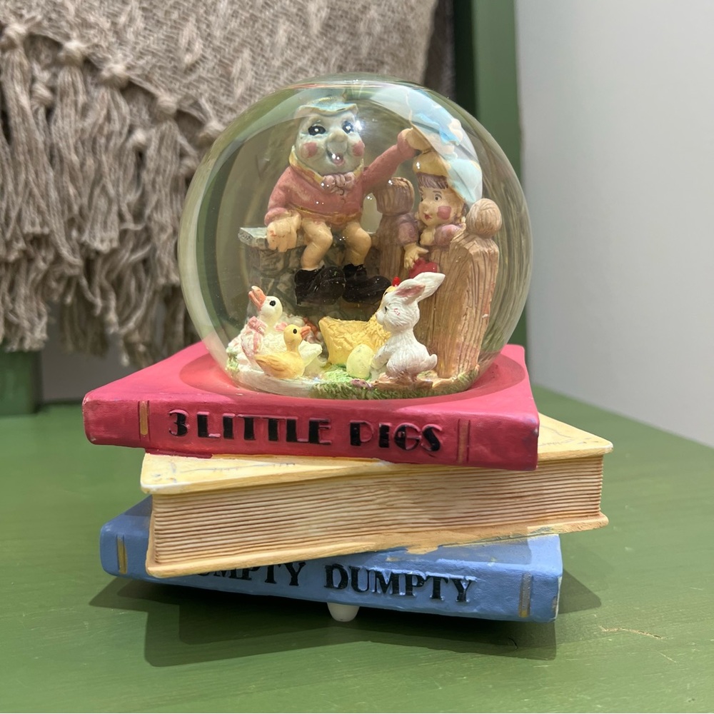 Vintage Humpty Dumpty Musical Snow Globe – Nursery Rhyme Collectible